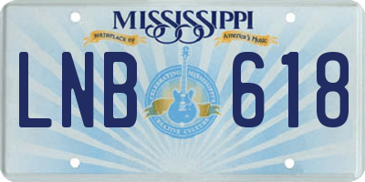 MS license plate LNB618