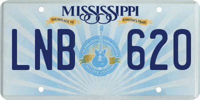 MS license plate LNB620
