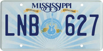 MS license plate LNB627