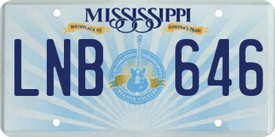 MS license plate LNB646