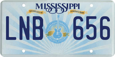 MS license plate LNB656