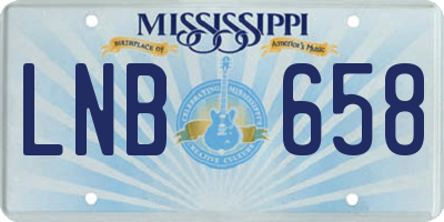 MS license plate LNB658