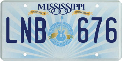 MS license plate LNB676