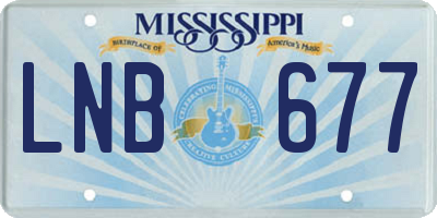MS license plate LNB677