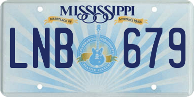 MS license plate LNB679