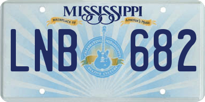 MS license plate LNB682