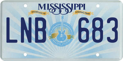 MS license plate LNB683