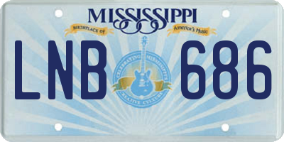 MS license plate LNB686