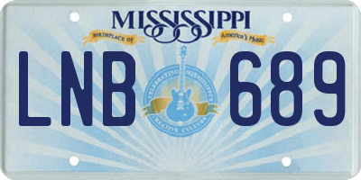 MS license plate LNB689