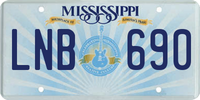 MS license plate LNB690