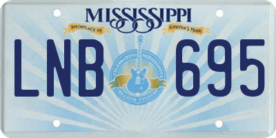 MS license plate LNB695