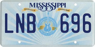 MS license plate LNB696