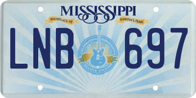 MS license plate LNB697