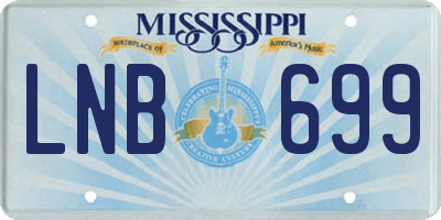 MS license plate LNB699