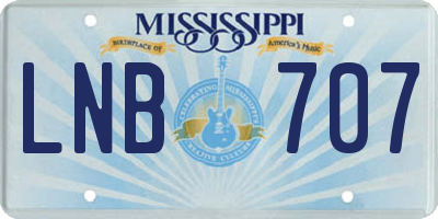 MS license plate LNB707