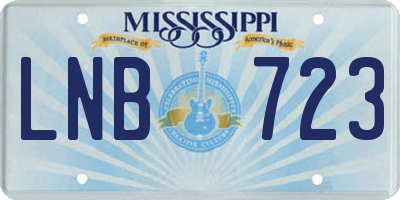 MS license plate LNB723