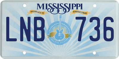MS license plate LNB736