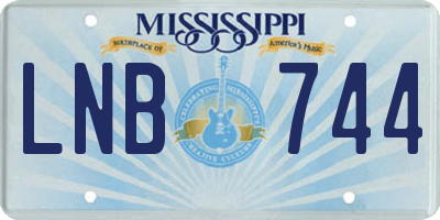 MS license plate LNB744