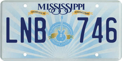 MS license plate LNB746