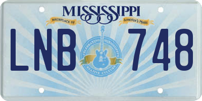 MS license plate LNB748