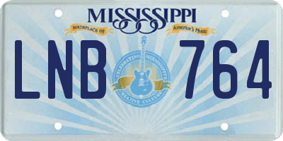 MS license plate LNB764
