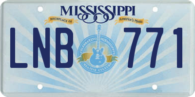 MS license plate LNB771