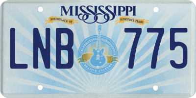 MS license plate LNB775