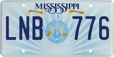 MS license plate LNB776