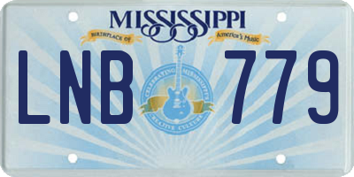 MS license plate LNB779