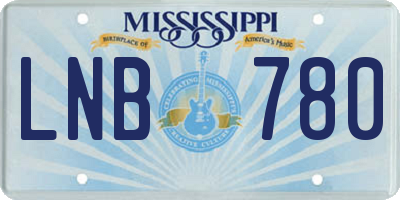 MS license plate LNB780