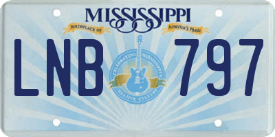 MS license plate LNB797