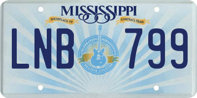 MS license plate LNB799