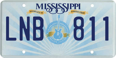 MS license plate LNB811