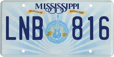 MS license plate LNB816