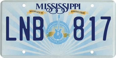 MS license plate LNB817