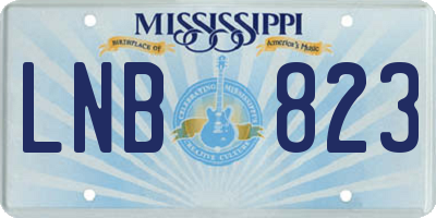 MS license plate LNB823