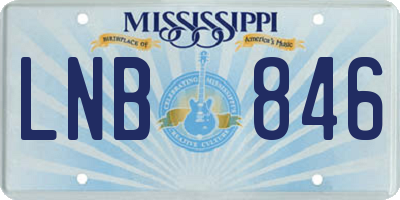 MS license plate LNB846