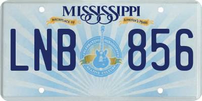 MS license plate LNB856