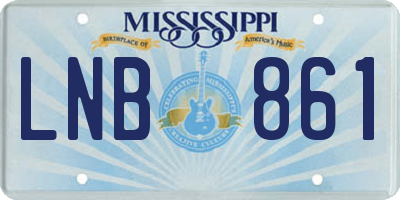 MS license plate LNB861