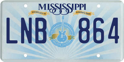 MS license plate LNB864