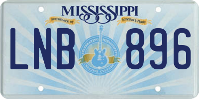 MS license plate LNB896