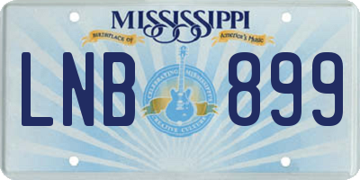 MS license plate LNB899