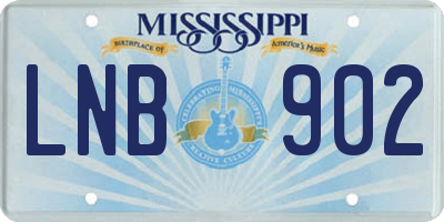 MS license plate LNB902