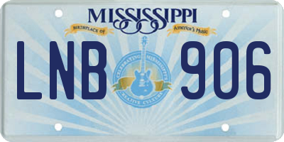 MS license plate LNB906