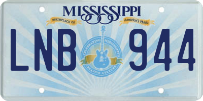 MS license plate LNB944
