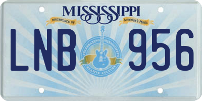 MS license plate LNB956