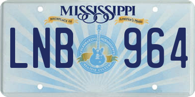 MS license plate LNB964