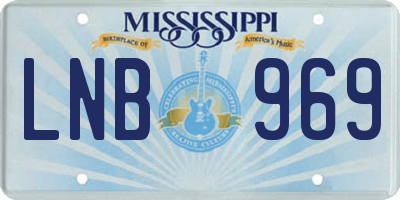 MS license plate LNB969