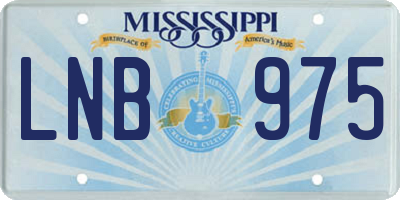 MS license plate LNB975