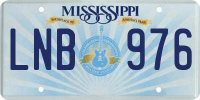 MS license plate LNB976